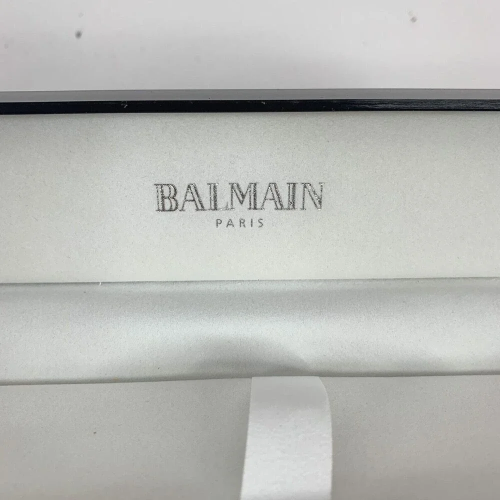 Balmain Paris Pen Case Black Hinged Holder No Pen‎ Included Empty